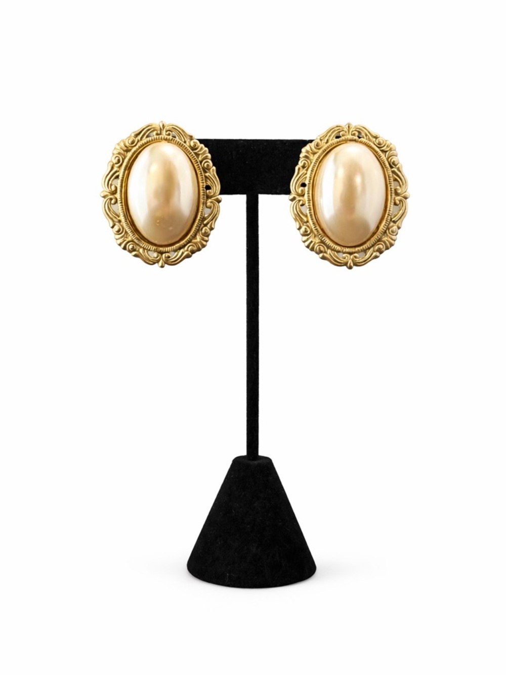 Park Lane - Gold-Tone Pearl Oval Earrings